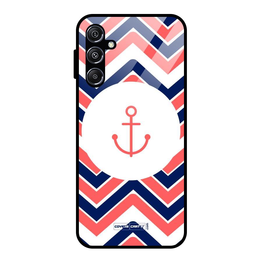 Anchor Zig Zag Glass Back Case for Galaxy M34 5G