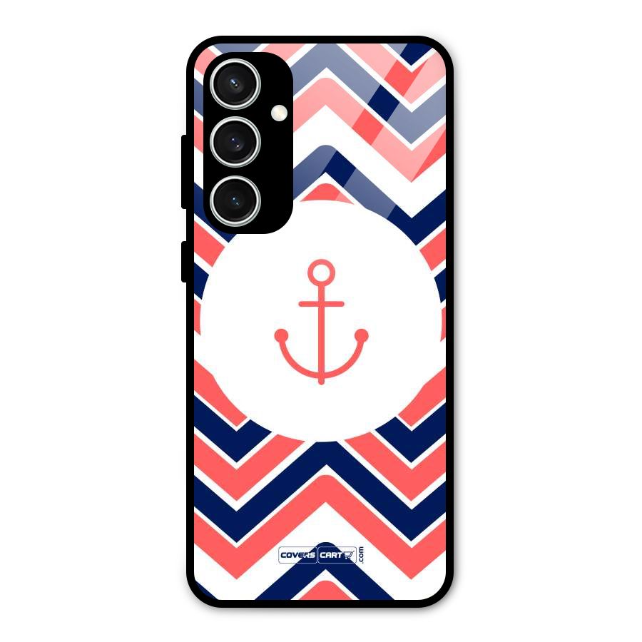 Anchor Zig Zag Glass Back Case for Galaxy S23 FE