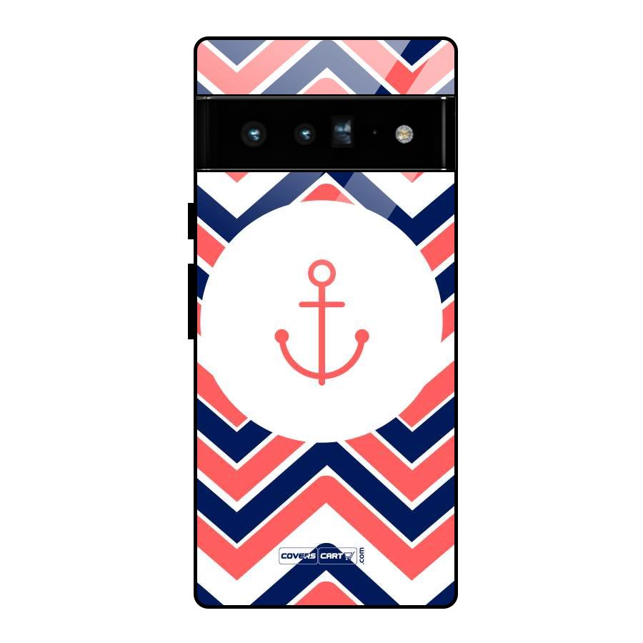 Anchor Zig Zag Glass Back Case for Google Pixel 6 Pro
