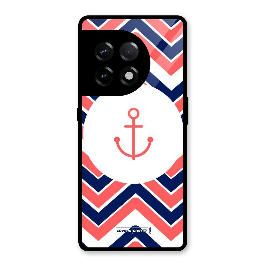 Anchor Zig Zag Glass Back Case for OnePlus 11R