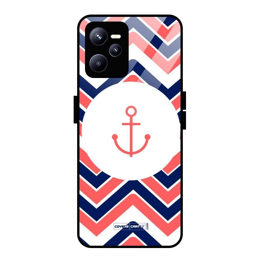Anchor Zig Zag Glass Back Case for Realme C35