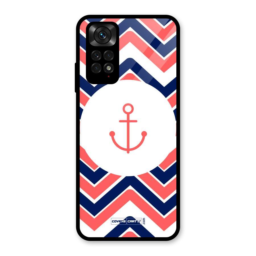 Anchor Zig Zag Glass Back Case for Redmi Note 11S
