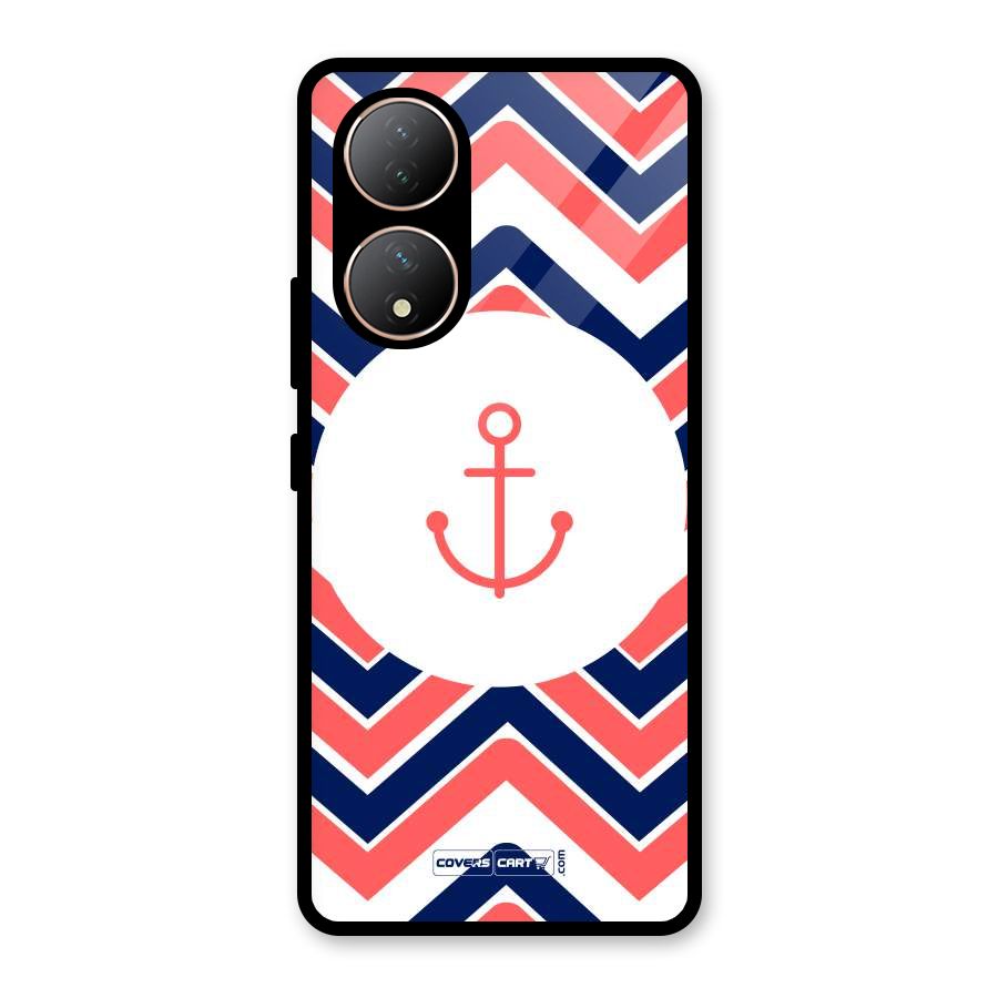 Anchor Zig Zag Glass Back Case for Vivo Y100A