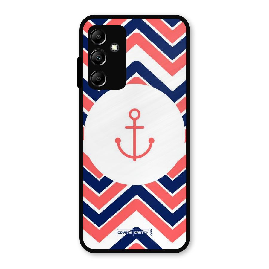 Anchor Zig Zag Metal Back Case for Galaxy A14 5G