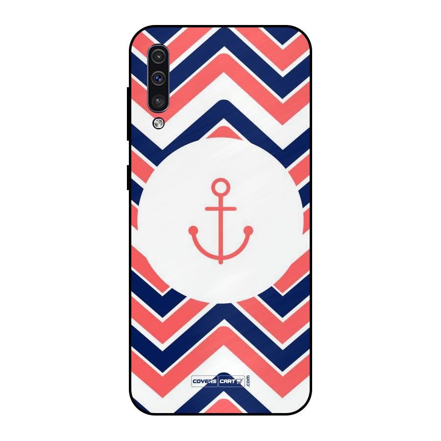 Anchor Zig Zag Metal Back Case for Galaxy A30s