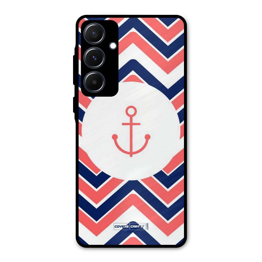 Anchor Zig Zag Metal Back Case for Galaxy A55