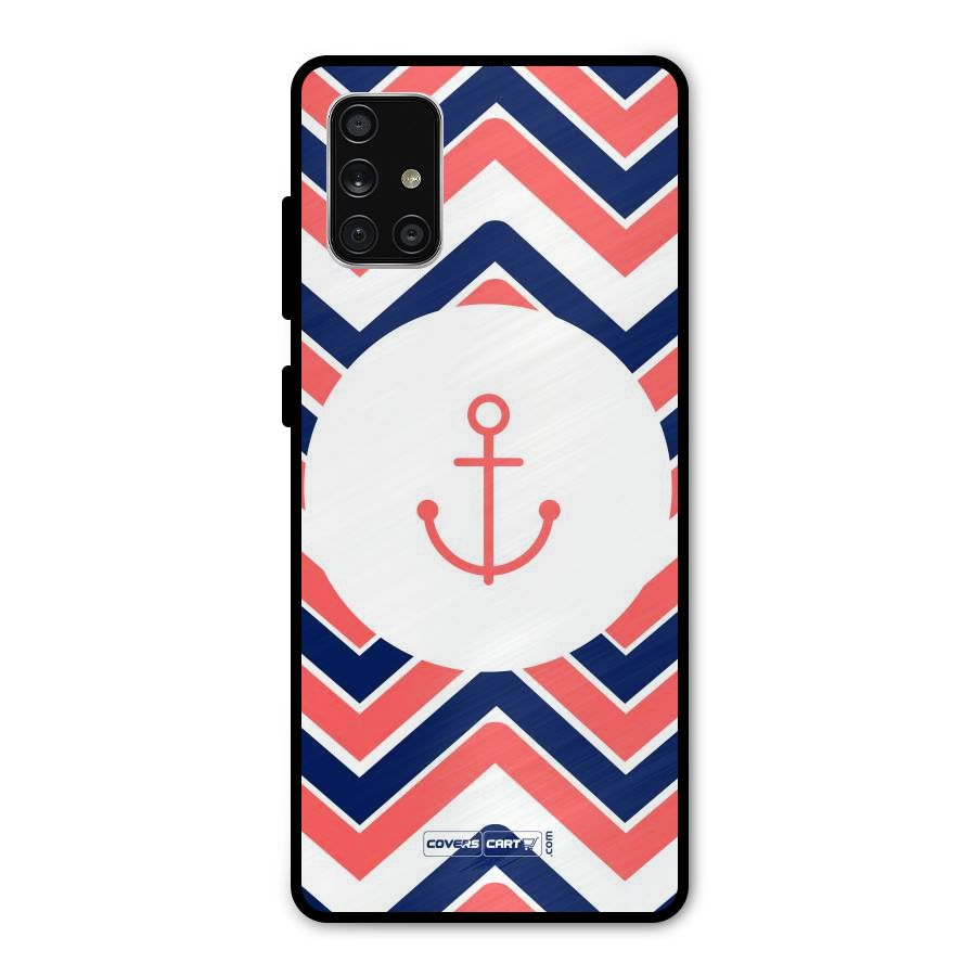 Anchor Zig Zag Metal Back Case for Galaxy A71