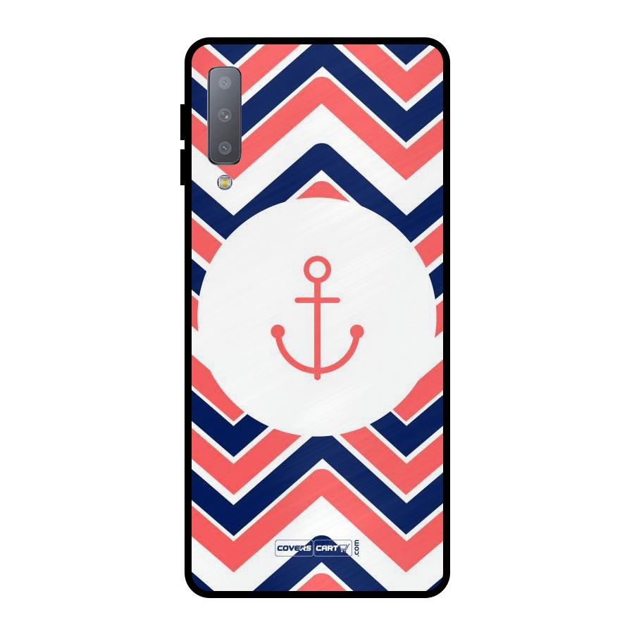 Anchor Zig Zag Metal Back Case for Galaxy A7 (2018)