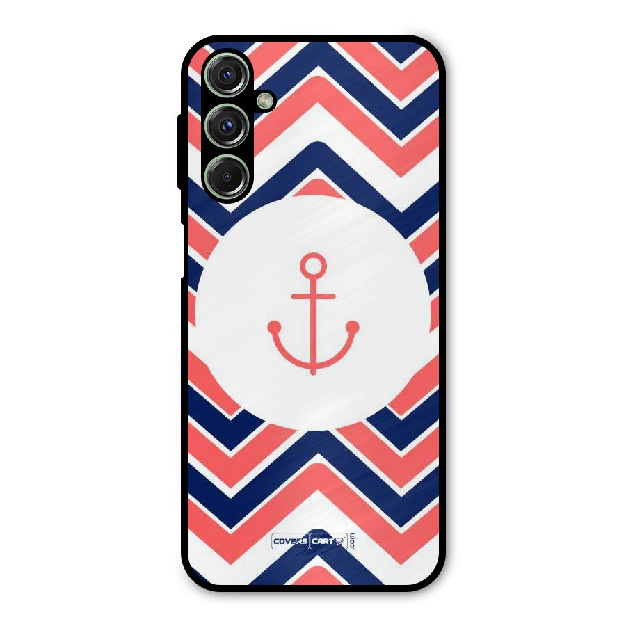 Anchor Zig Zag Metal Back Case for Galaxy F34