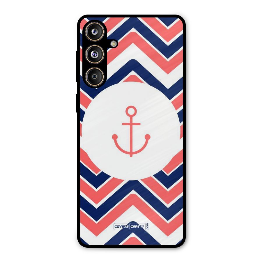 Anchor Zig Zag Metal Back Case for Galaxy F55
