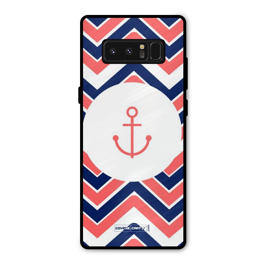 Anchor Zig Zag Metal Back Case for Galaxy Note 8