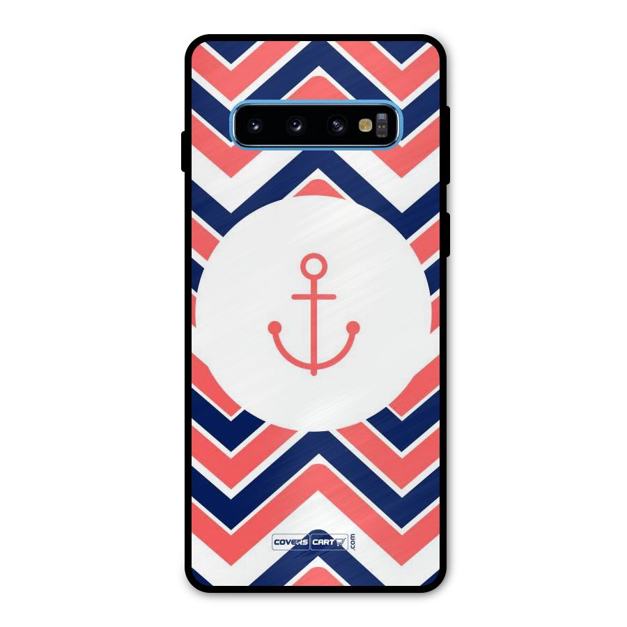 Anchor Zig Zag Metal Back Case for Galaxy S10