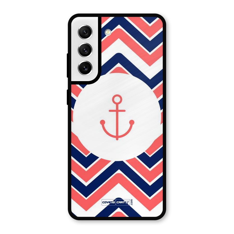 Anchor Zig Zag Metal Back Case for Galaxy S21 FE 5G