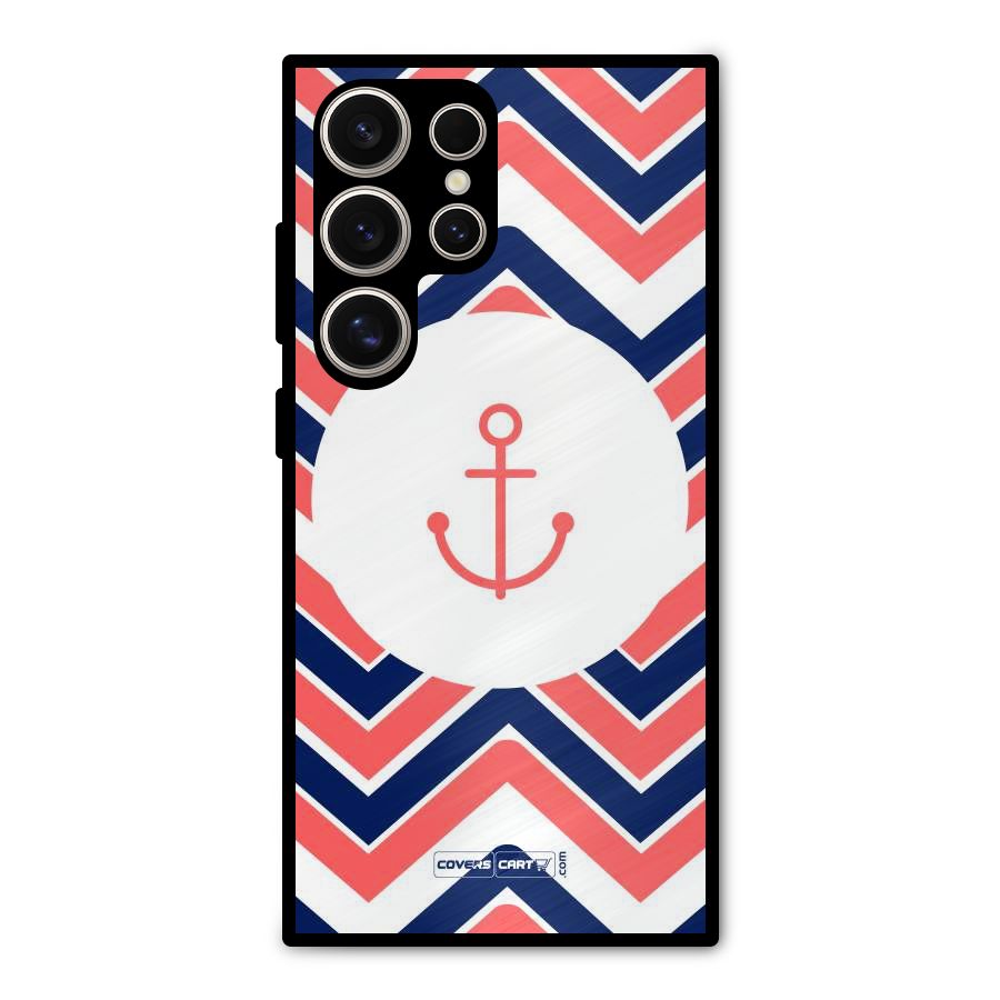 Anchor Zig Zag Metal Back Case for Galaxy S24 Ultra