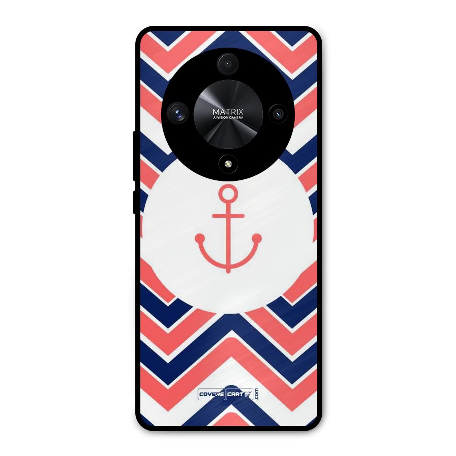 Anchor Zig Zag Metal Back Case for Honor X9b