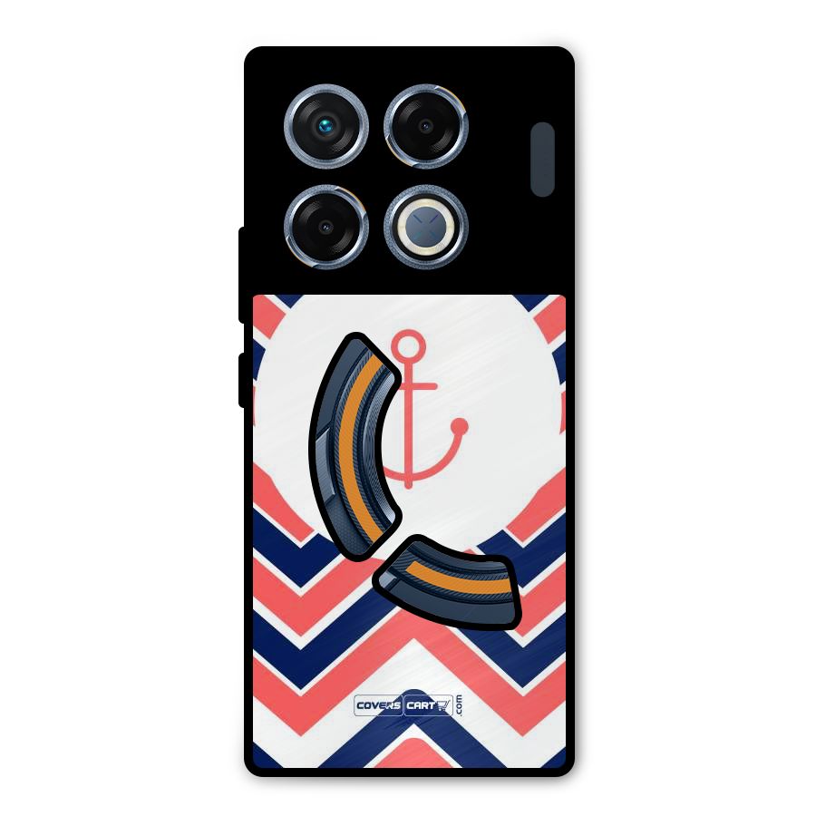 Anchor Zig Zag Metal Back Case for Infinix GT 20 Pro