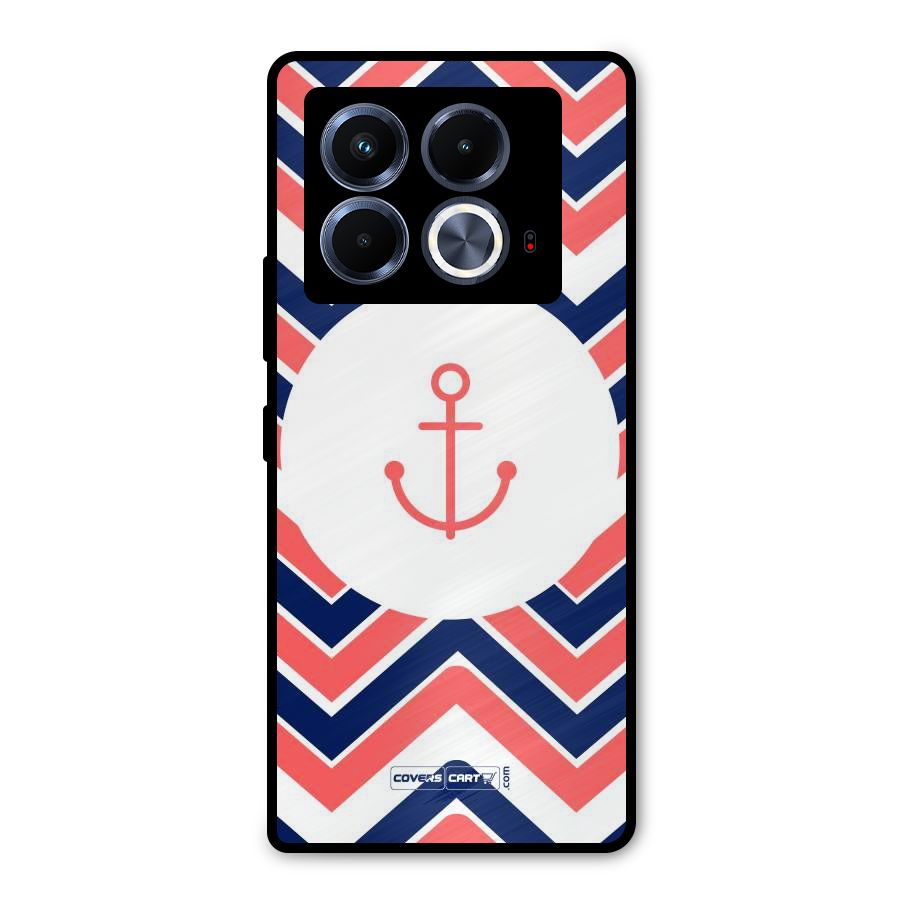 Anchor Zig Zag Metal Back Case for Infinix Note 40 5G