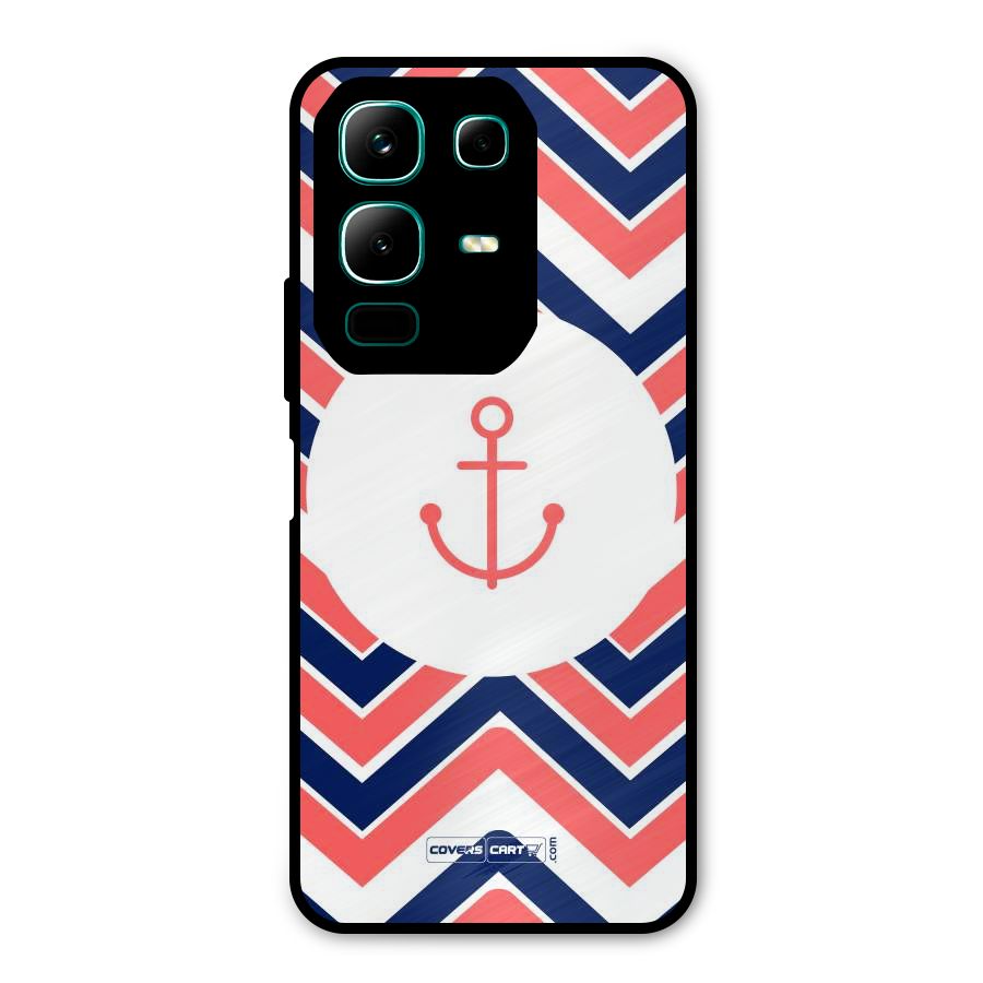 Anchor Zig Zag Metal Back Case for Infinix Note 50x