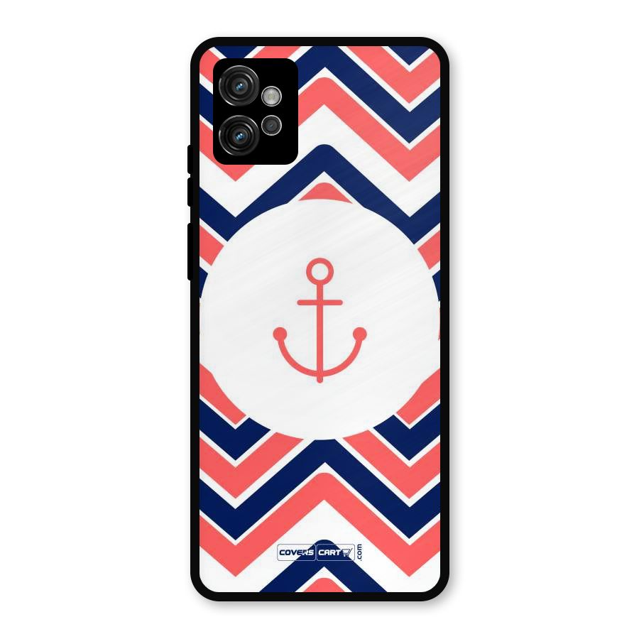 Anchor Zig Zag Metal Back Case for Moto G32