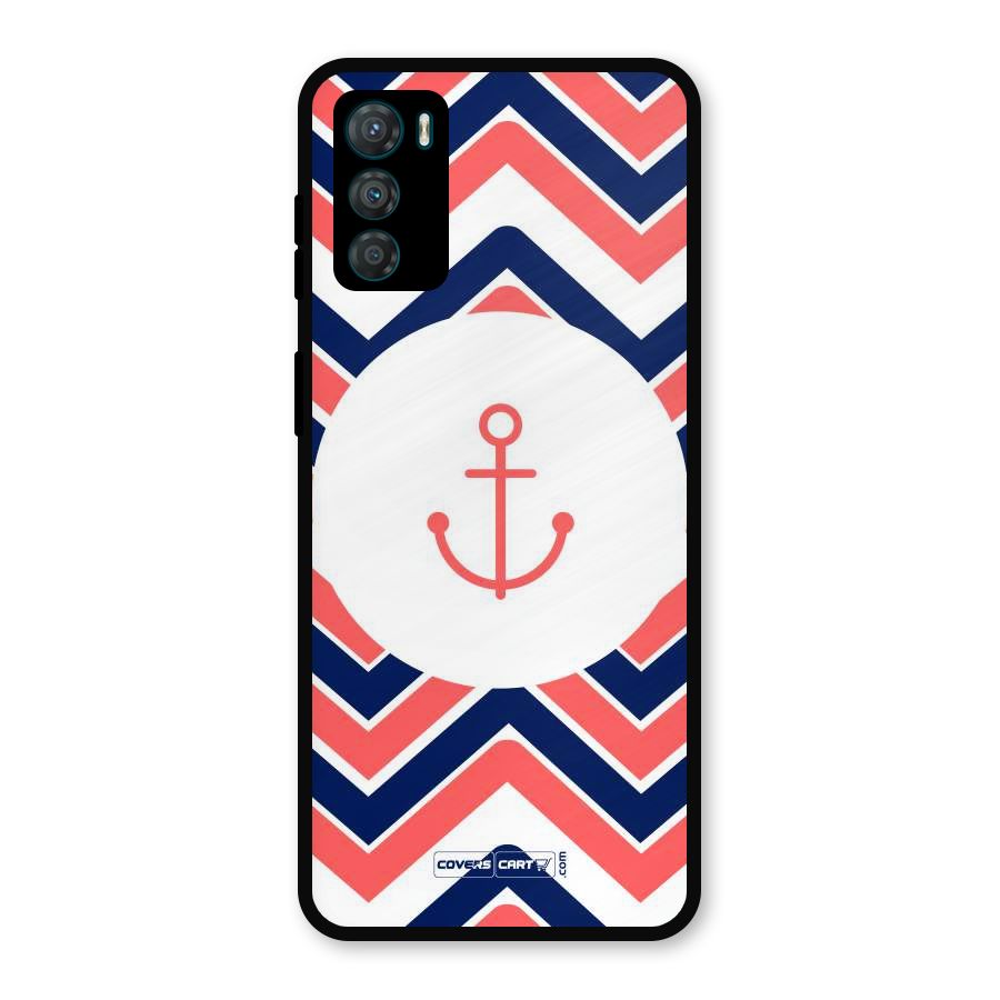 Anchor Zig Zag Metal Back Case for Moto G42