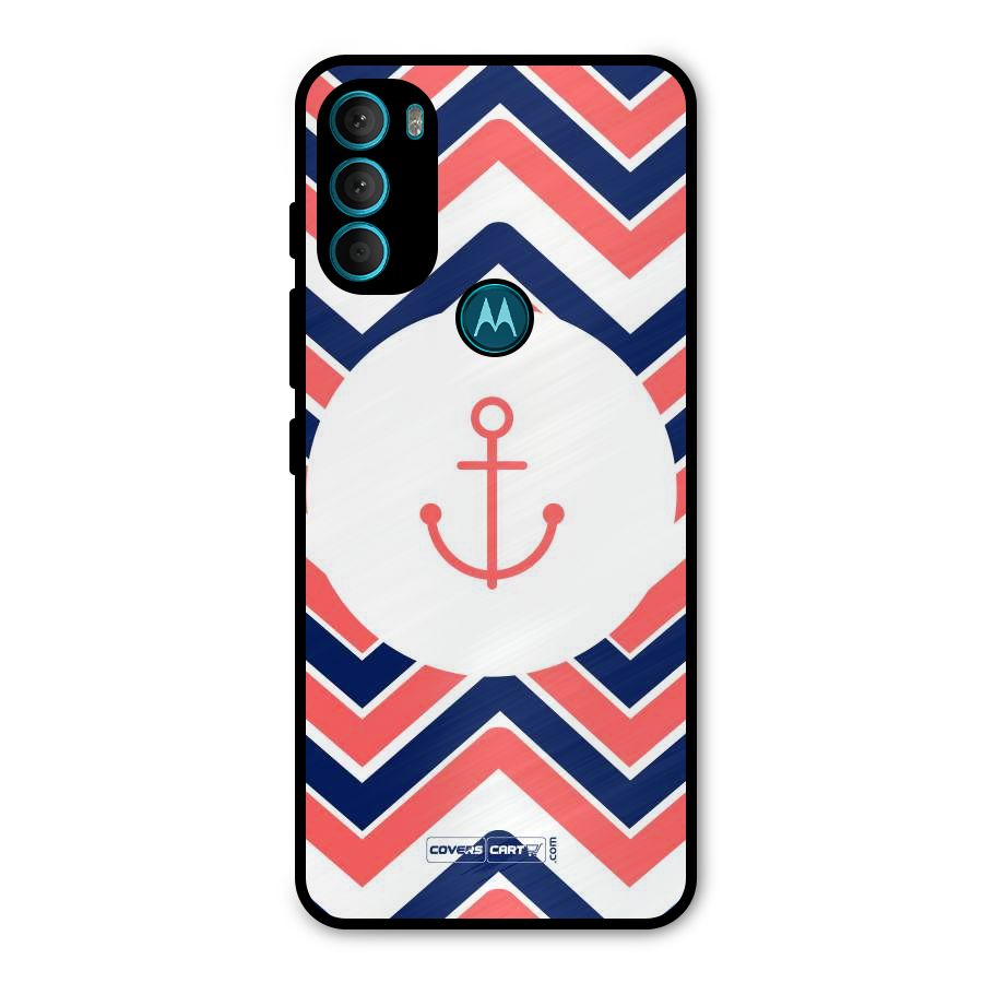 Anchor Zig Zag Metal Back Case for Moto G71 5G