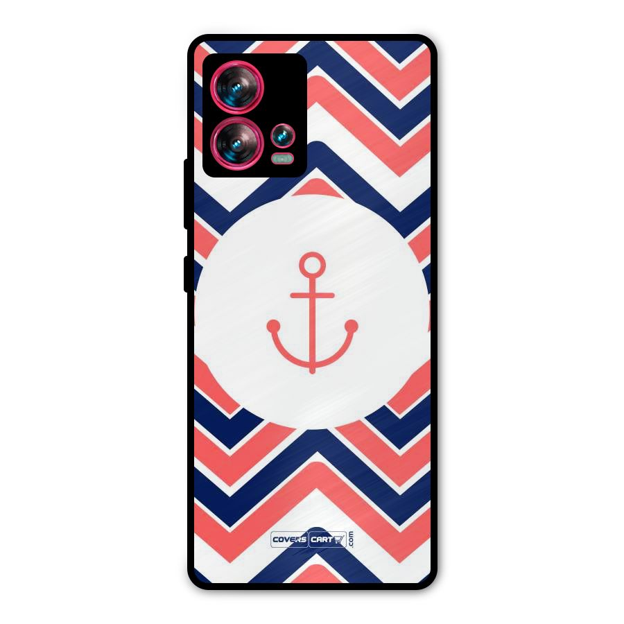 Anchor Zig Zag Metal Back Case for Motorola Edge 30 Fusion