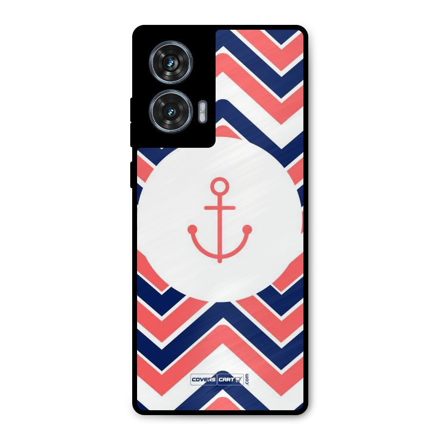 Anchor Zig Zag Metal Back Case for Motorola Edge 50 Fusion