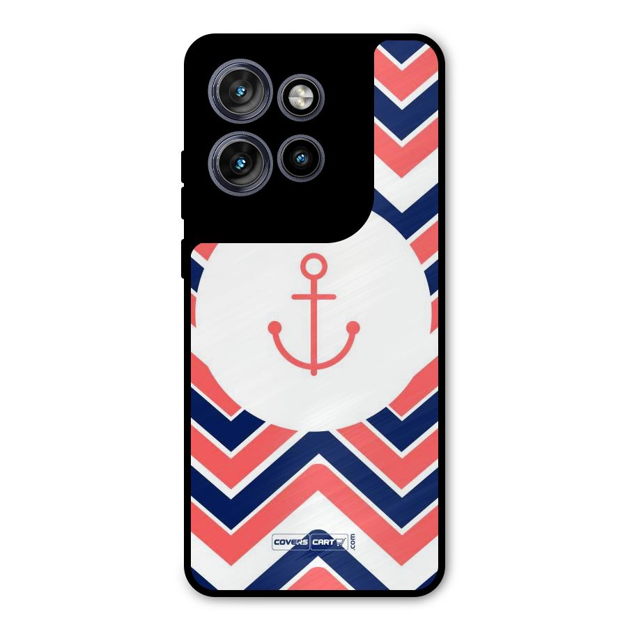 Anchor Zig Zag Metal Back Case for Motorola Edge 50 Neo