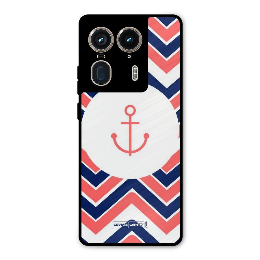 Anchor Zig Zag Metal Back Case for Motorola Edge 50 Ultra