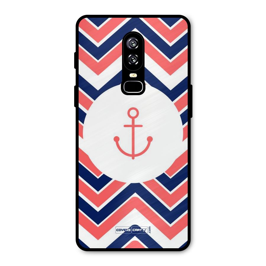 Anchor Zig Zag Metal Back Case for OnePlus 6