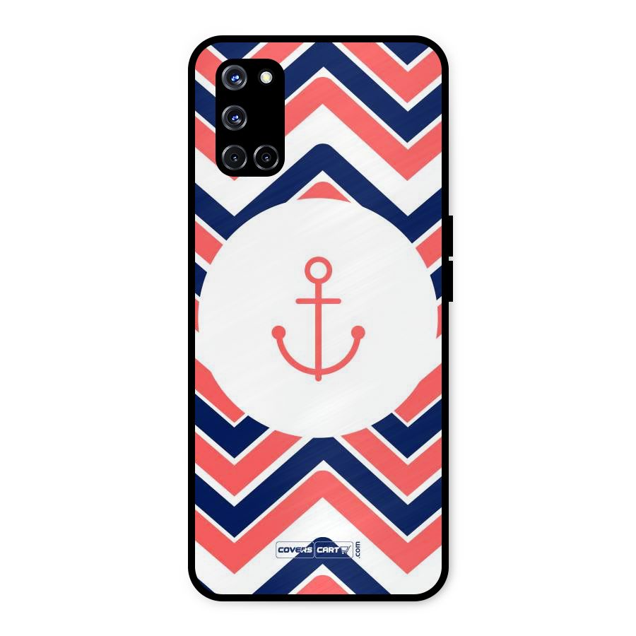Anchor Zig Zag Metal Back Case for Oppo A52