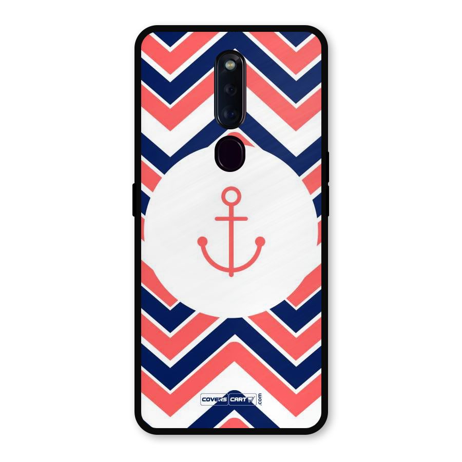 Anchor Zig Zag Metal Back Case for Oppo F11 Pro