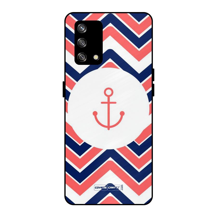 Anchor Zig Zag Metal Back Case for Oppo F19