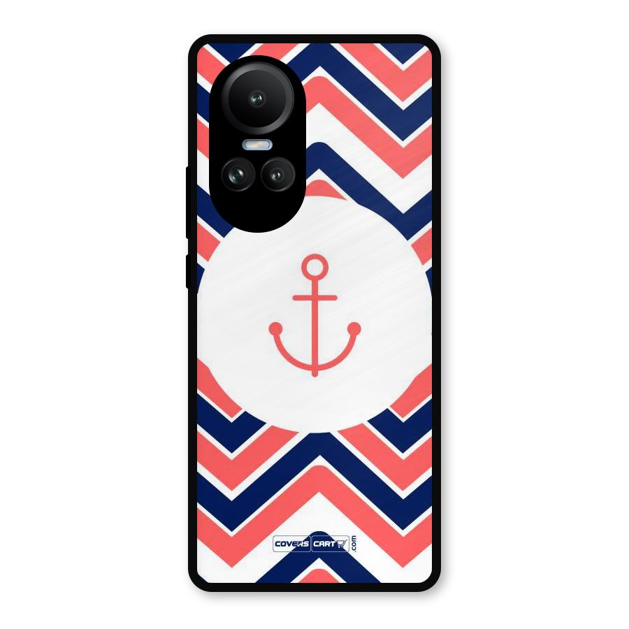 Anchor Zig Zag Metal Back Case for Oppo Reno10 Pro