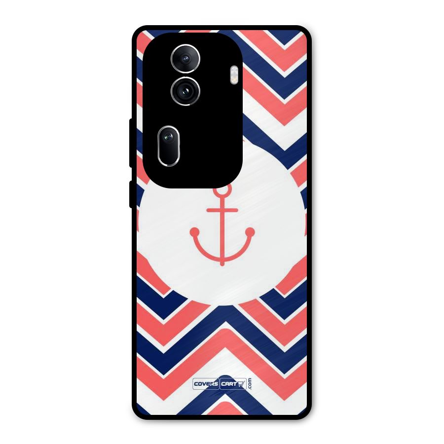 Anchor Zig Zag Metal Back Case for Oppo Reno11 Pro 5G