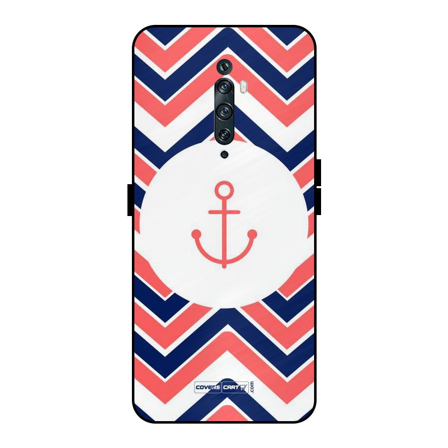 Anchor Zig Zag Metal Back Case for Oppo Reno2 F