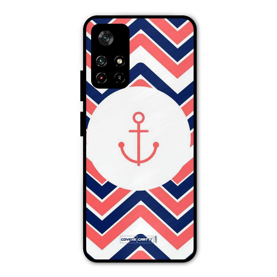 Anchor Zig Zag Metal Back Case for Poco M4 Pro 5G