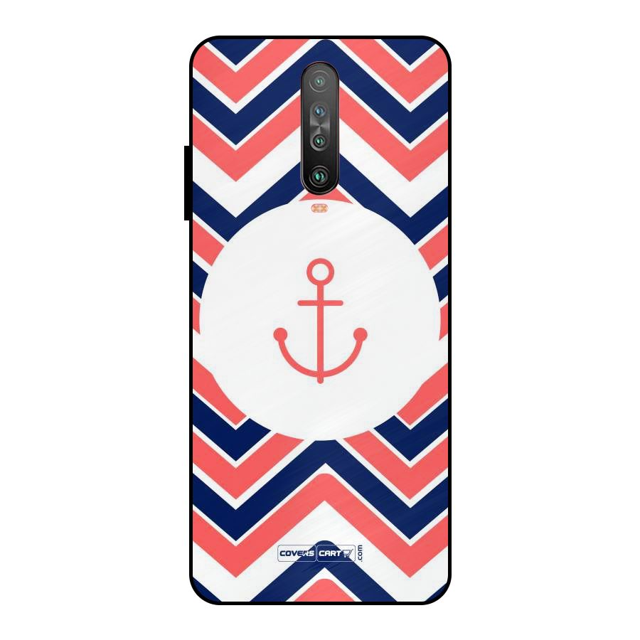 Anchor Zig Zag Metal Back Case for Poco X2