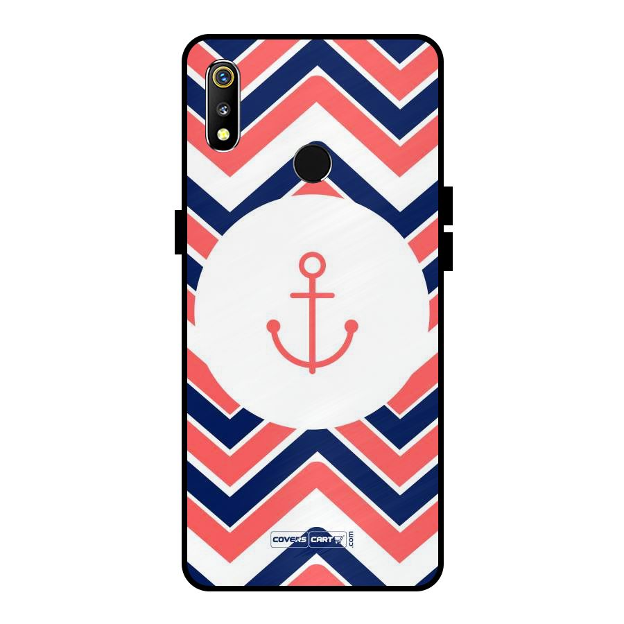 Anchor Zig Zag Metal Back Case for Realme 3i