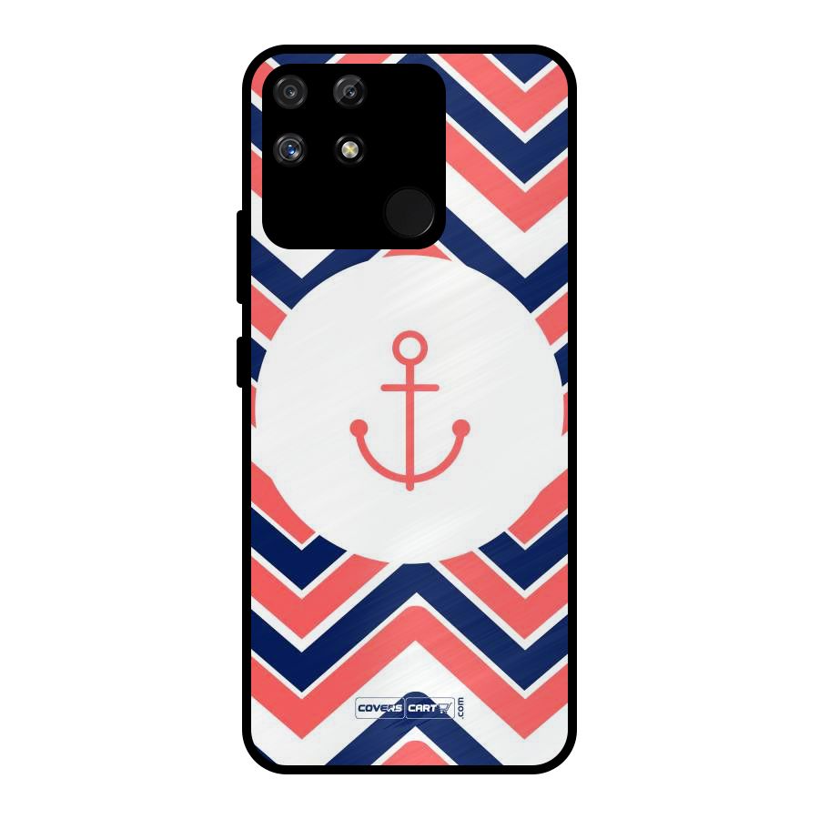 Anchor Zig Zag Metal Back Case for Realme Narzo 50A
