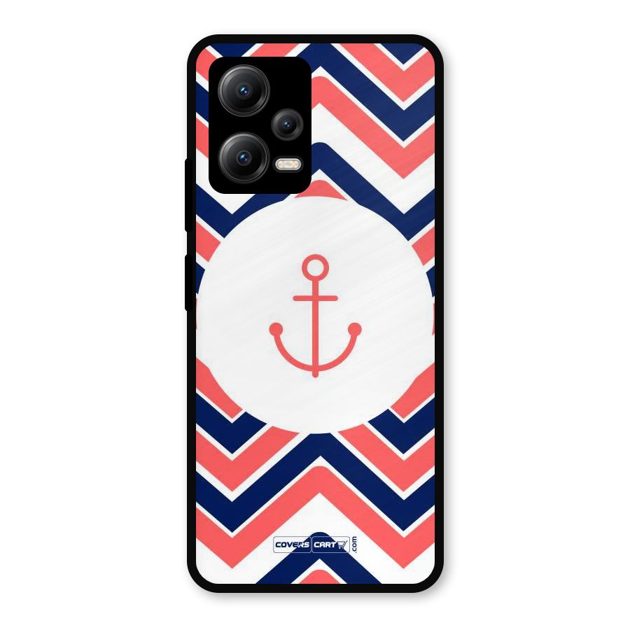 Anchor Zig Zag Metal Back Case for Redmi Note 12 5G