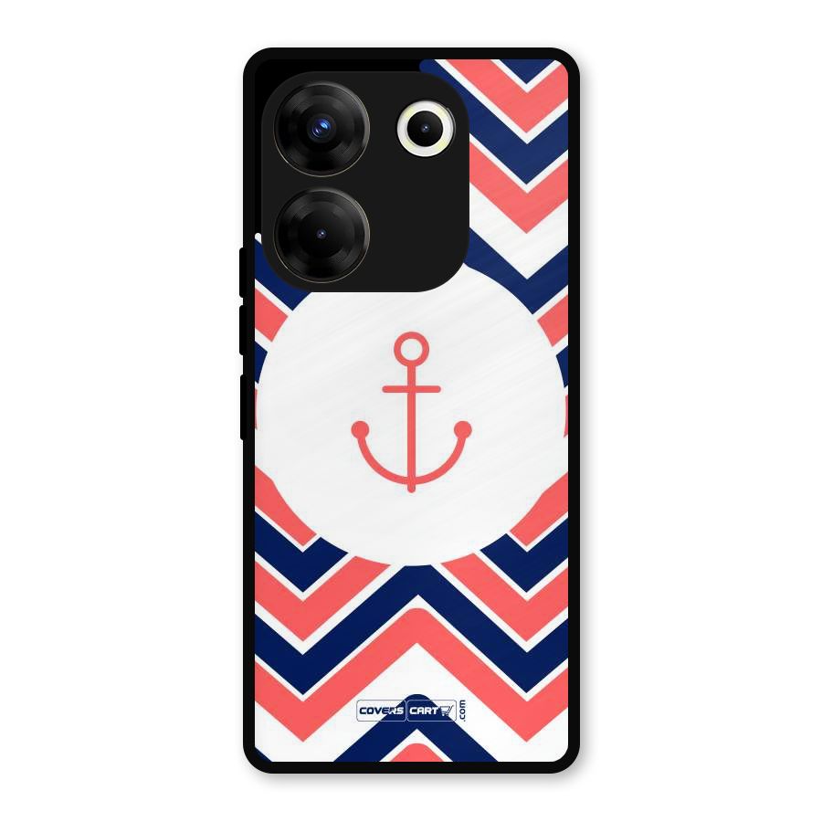 Anchor Zig Zag Metal Back Case for Tecno Camon 20 Pro