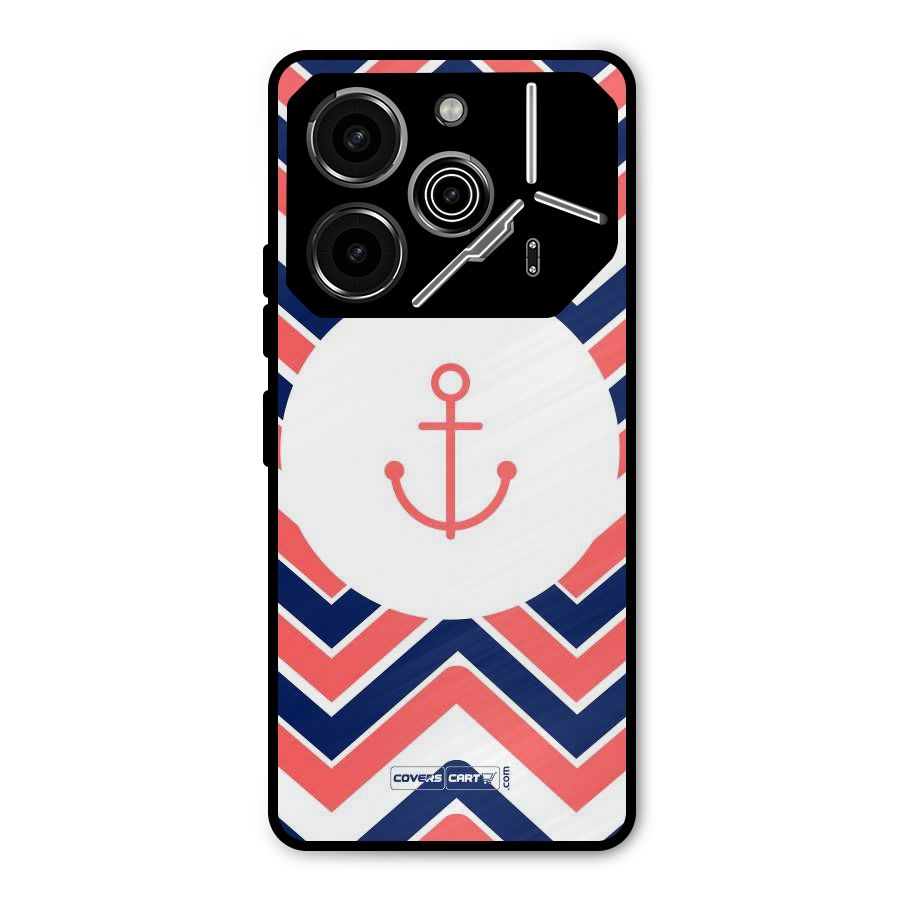 Anchor Zig Zag Metal Back Case for Tecno Pova 6 Pro