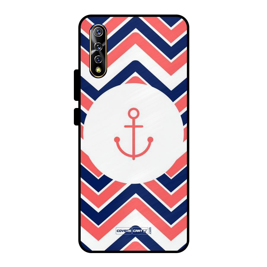 Anchor Zig Zag Metal Back Case for Vivo S1