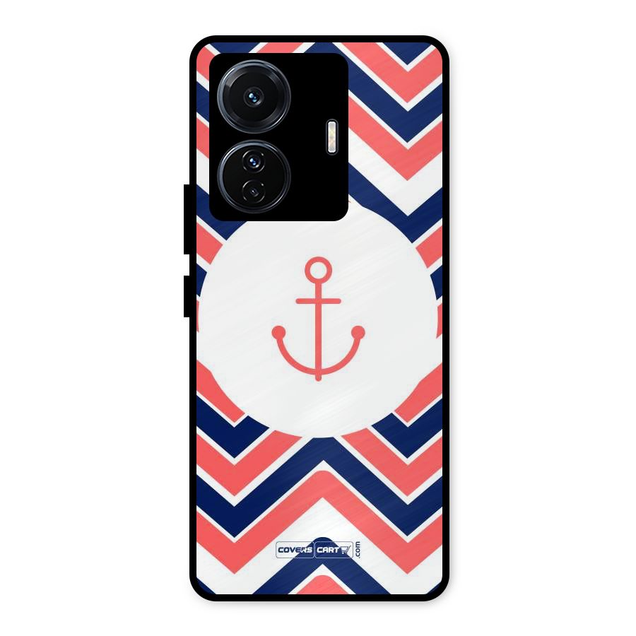 Anchor Zig Zag Metal Back Case for Vivo T1 Pro