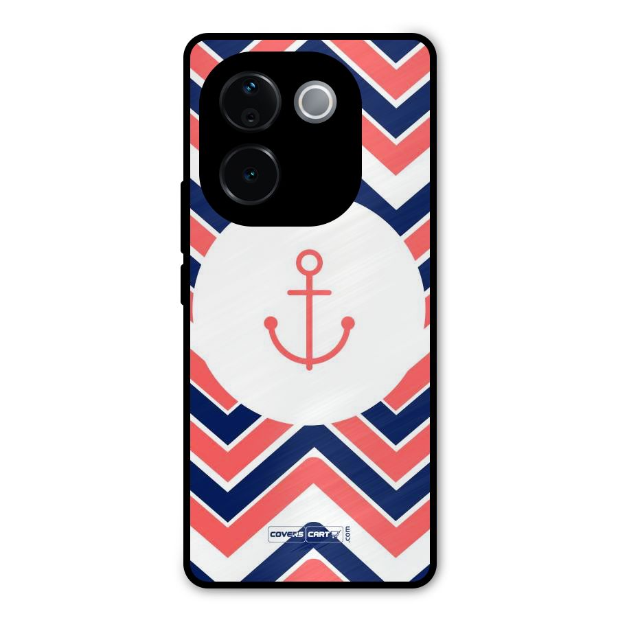 Anchor Zig Zag Metal Back Case for Vivo T3 Pro