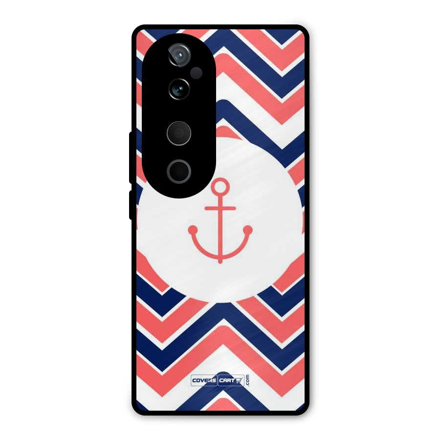 Anchor Zig Zag Metal Back Case for Vivo T3 Ultra