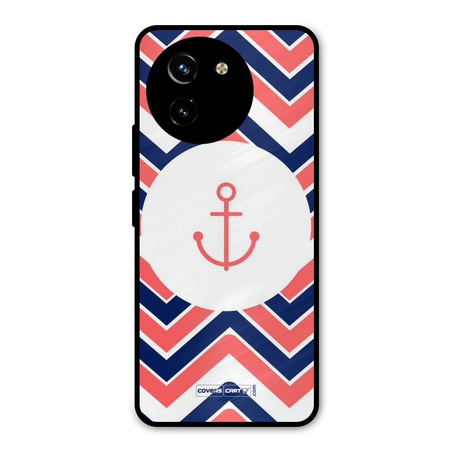 Anchor Zig Zag Metal Back Case for Vivo T3x