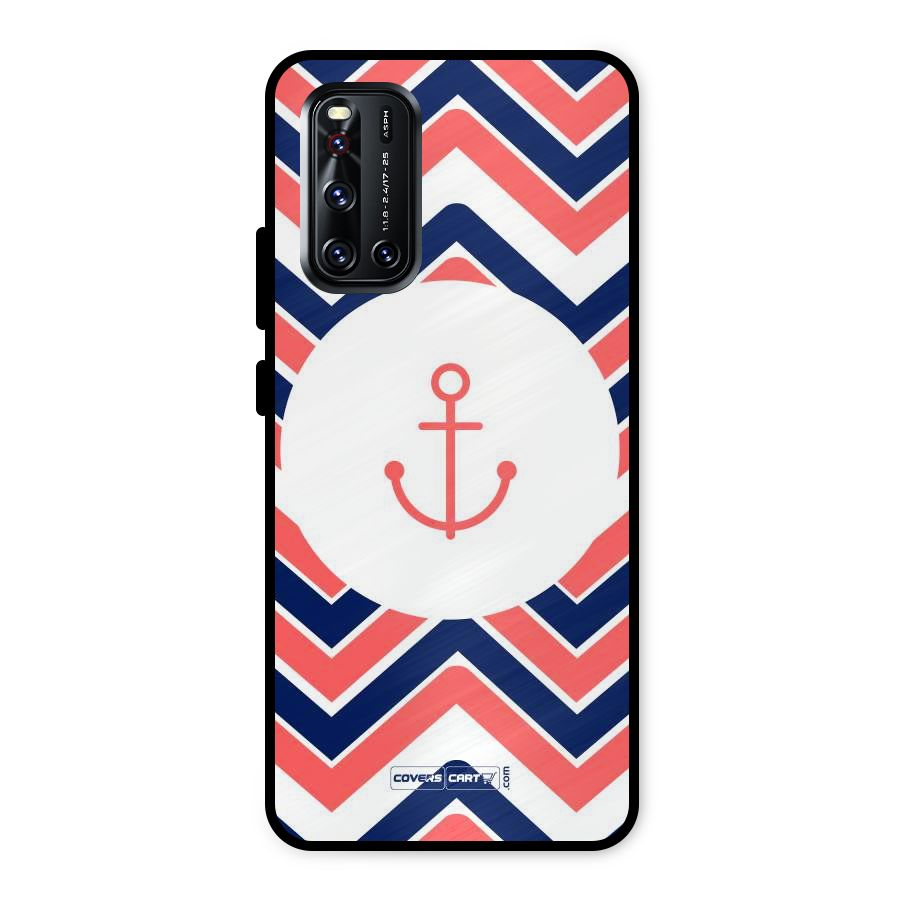 Anchor Zig Zag Metal Back Case for Vivo V19