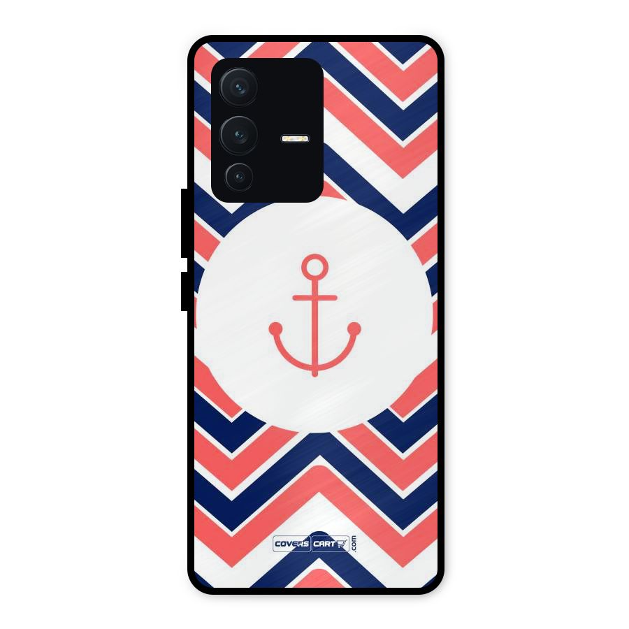 Anchor Zig Zag Metal Back Case for Vivo V23 5G